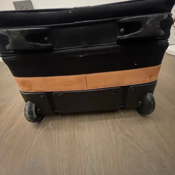 Coach Wheeled Carry-On in Black Canvas with Signature Logo Interior - Picture 7 of 17